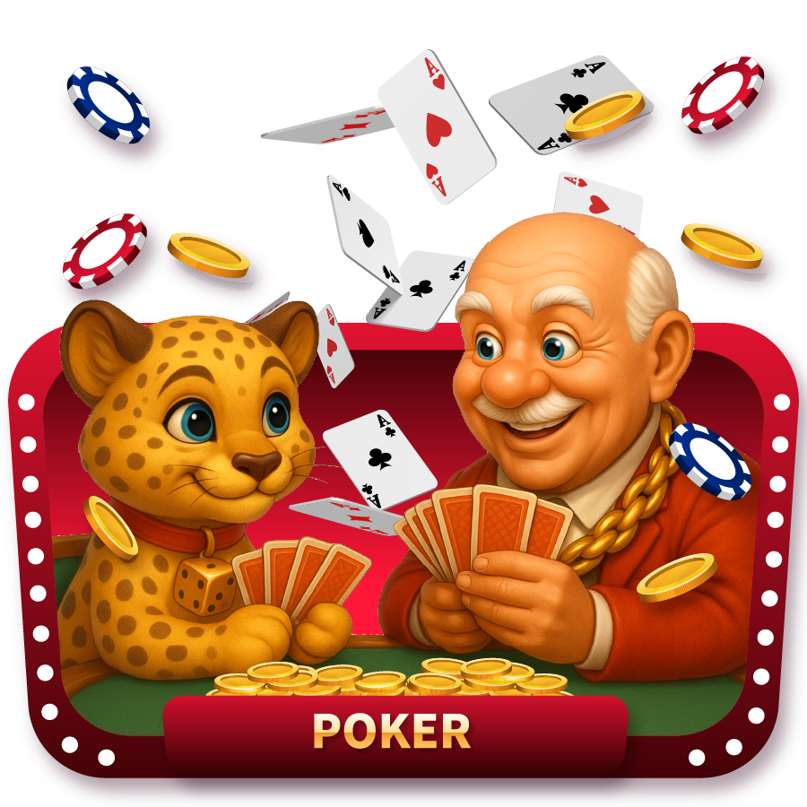 棋牌:真人+撲克牌、骰子與籌碼的臨場視覺