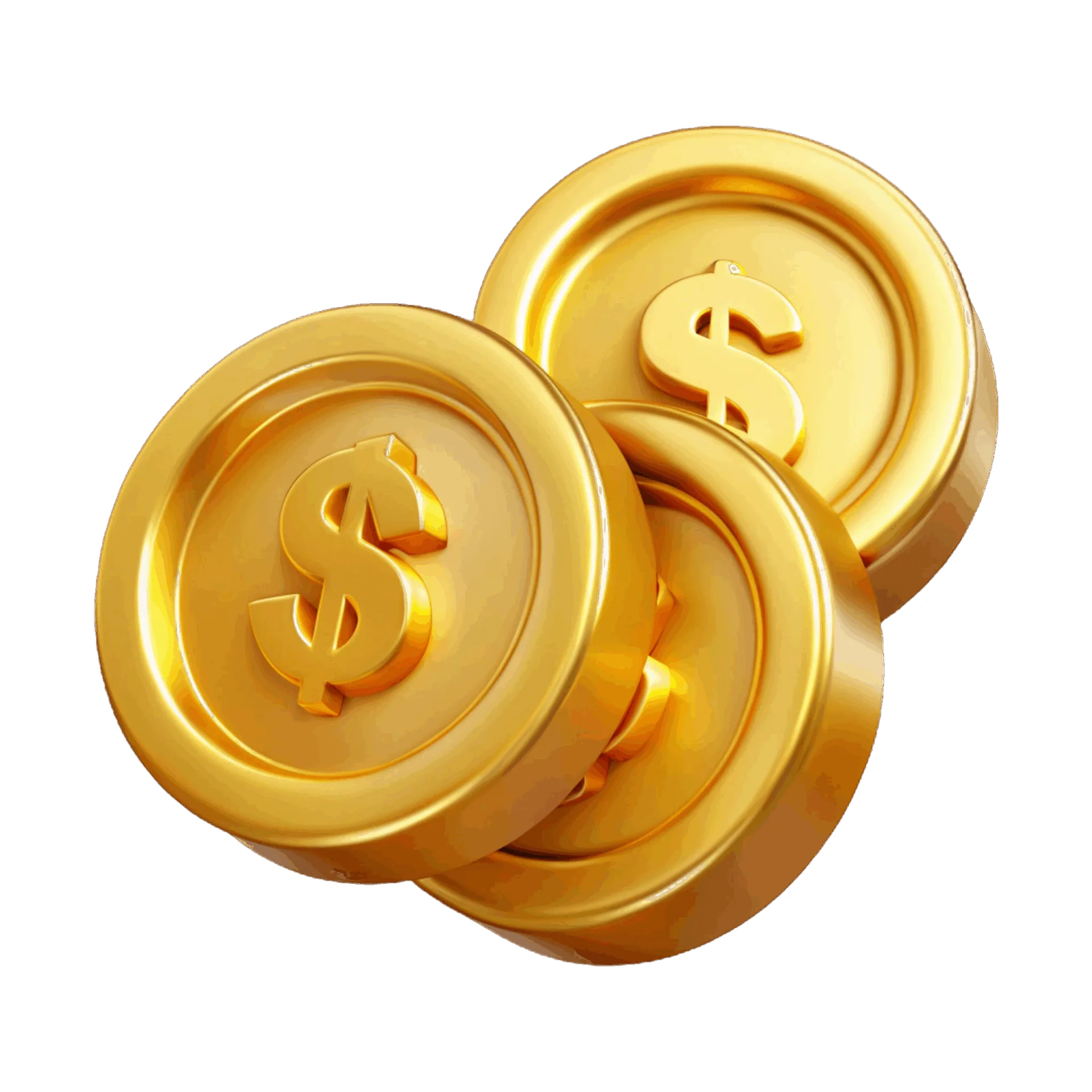 金幣圖示去背｜娛樂城獎勵金幣與彩金象徵素材