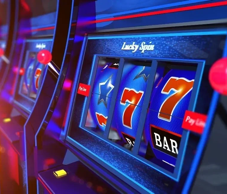 現代電子老虎機畫面，顯示多支付線與彩金系統