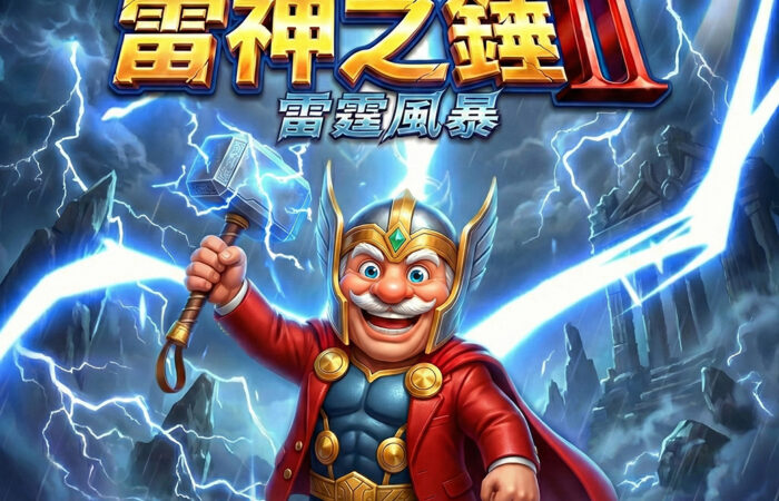 雷神之錘2老虎機雷霆風暴主題畫面，賀禮翁娛樂城新機推薦