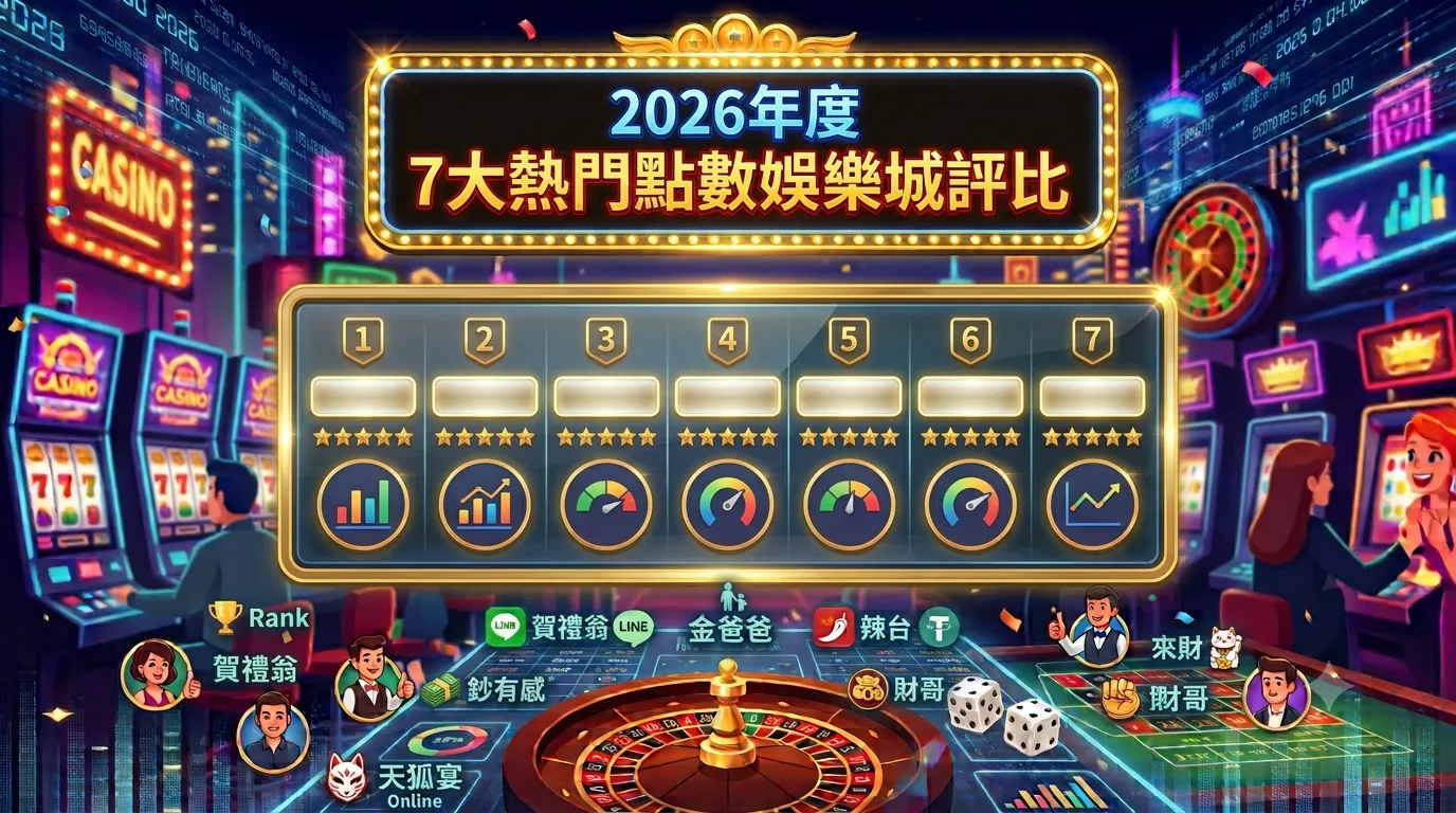 2026點數娛樂城評比排行榜，比較賀禮翁、金爸爸、鈔有感等七大熱門平台